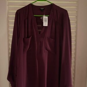 Torrid Deep Purple Georgette Blouse